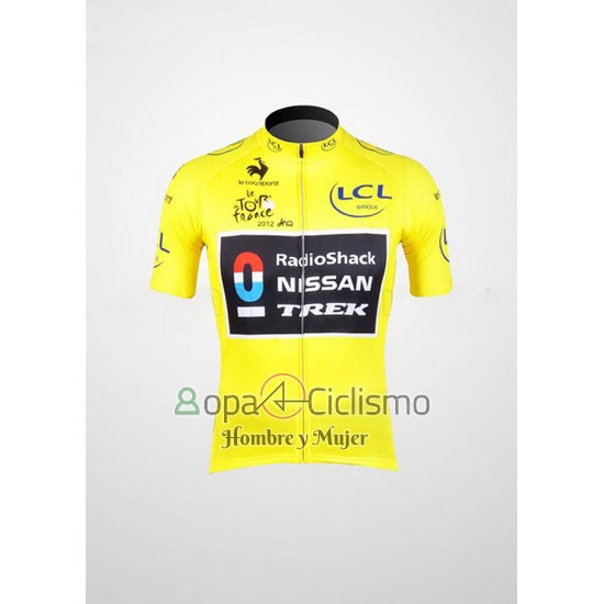 Radioshack Ropa Ciclismo Culotte Corto 2012 Hombre Mangas Cortas Lider AMarillo